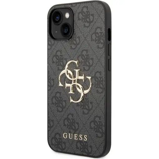 Funda Rígida Guess para Apple iPhone 14 Plus Color Gris Modelo 4G Dorado GUHCP14M
