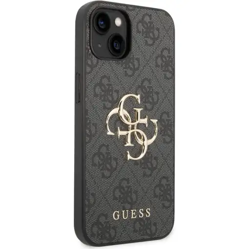 Funda Rígida Guess para Apple iPhone 14 Plus Color Gris Modelo 4G Dorado GUHCP14M