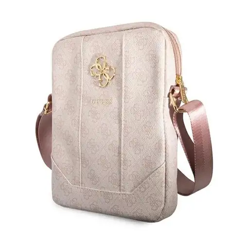 Funda Bolso Guess para tablet 10" Modelo 4G color Rosa con logo dorado GUTB10G4GF