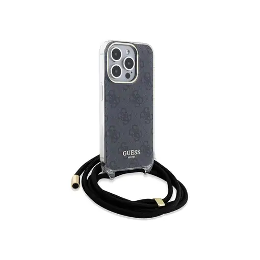 Funda Guess en Silicona diseño 4G con Cordón para iPhone 15 Pro Max color Negro G
