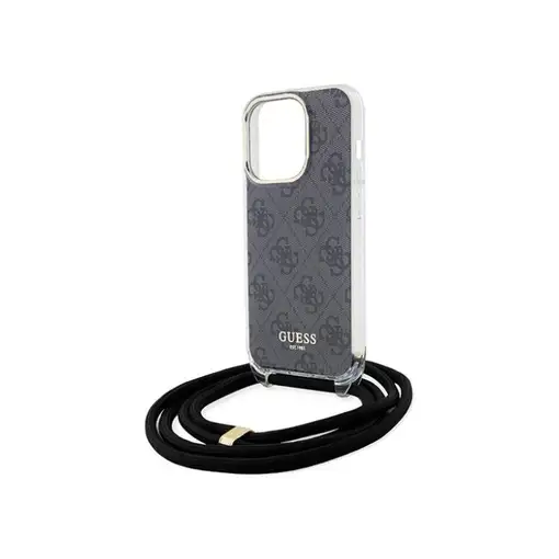 Funda Guess en Silicona diseño 4G con Cordón para iPhone 15 Pro Max color Negro G