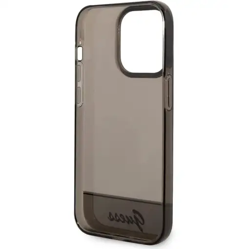 Funda Guess Rígida Translúcida para Apple iPhone 14 Pro Color Negro con logo dora