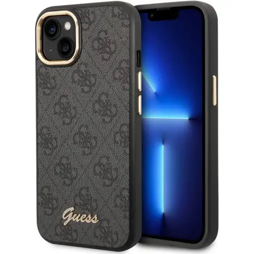 Funda Rígida Guess para Apple iPhone 14 Plus Color Negro Modelo 4G Borde de Cámar