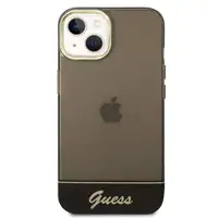 Funda Guess de Silicona Translúcida para Apple iPhone 14 Plus Color Negro con log