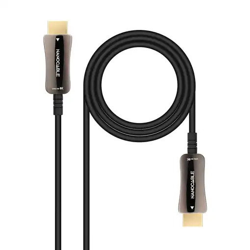 Nanocable Cable HDMI V2.1 AOC 8K@60Hz 4K@120Hz 48Gbps A/M-A/M, Negro, 15 m Nanocable Cable HDMI V2.1 AOC 8K@60Hz 4K@120Hz 48Gbps A/M-A/M, Negro, 15 m