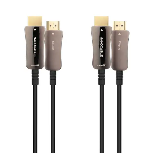 Nanocable Cable HDMI V2.1 AOC 8K@60Hz 4K@120Hz 48Gbps A/M-A/M, Negro, 20 m
