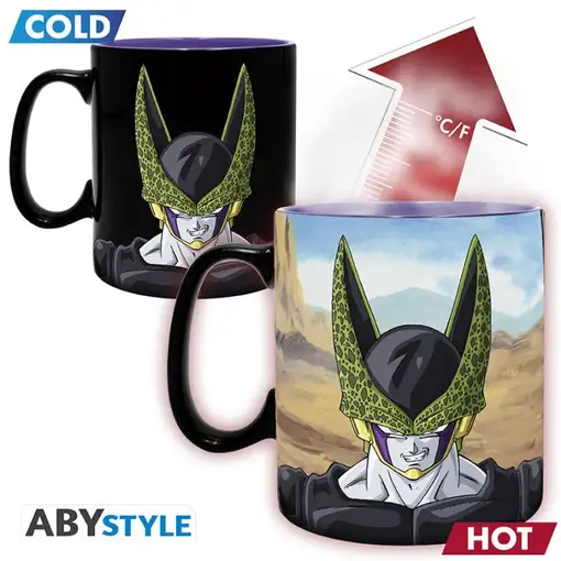 Taza Térmica de Cerámica Abystyle Dragon Ball Modelo Gohan y Célula