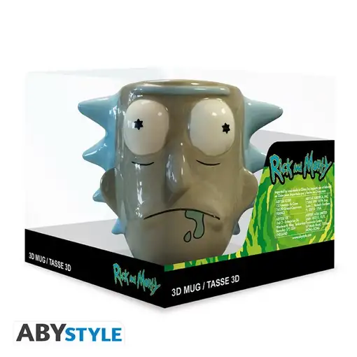 Taza de Cerámica 3D Abystyle Rick y Morty Modelo Rick Sánchez