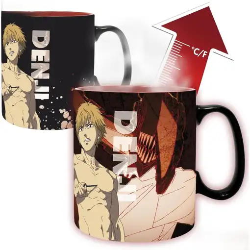 Taza Térmica de Cerámica Abystyle Chainsaw Man Modelo Denji & Aki