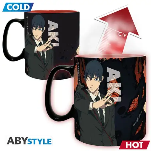 Taza Térmica de Cerámica Abystyle Chainsaw Man Modelo Denji & Aki