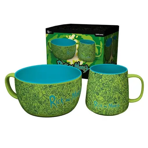 Set desayuno de Cerámica Bol + Taza Abystyle Rick and Morty