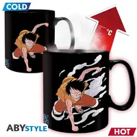 Taza Térmica de Cerámica Abystyle One Piece Modelo Luffy y Ace Taza Térmica de Cerámica Abystyle One Piece Modelo Luffy y Ace