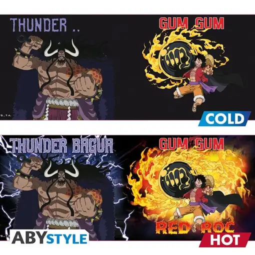 Taza Térmica de Cerámica Abystyle One Piece Modelo Luffy vs Kaidou