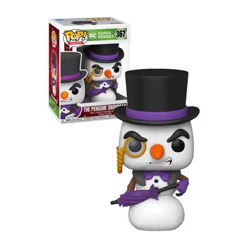 Figura Funko Pop! DC Super Héroes Pingüino como Muñeco de Nieve Modelo 367 | 5167