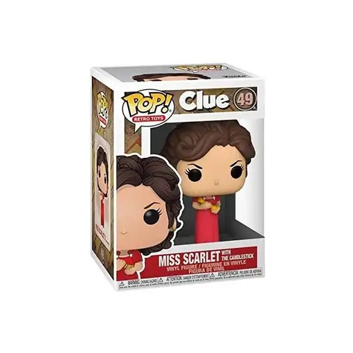Figura Funko Pop! Juguetes Retro Cluedo Mrs. Scarlet con candelabro Modelo 49 | 5