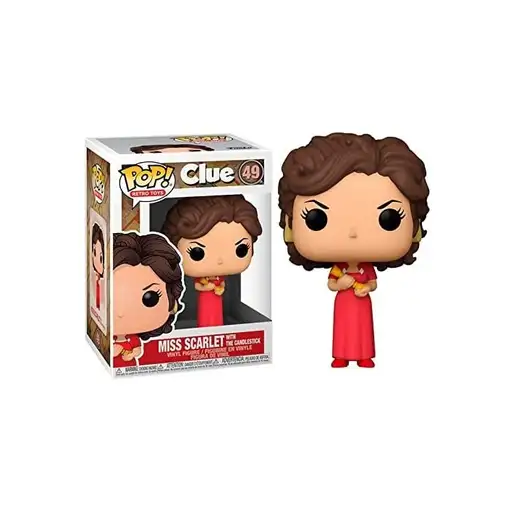 Figura Funko Pop! Juguetes Retro Cluedo Mrs. Scarlet con candelabro Modelo 49 | 5