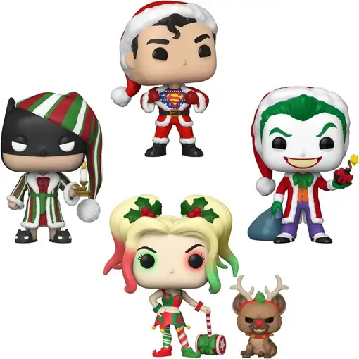 Figura Funko Pop! DC Héroes Superman | Batman | The Joker | Harley Quinn Pack-4 | Figura Funko Pop! DC Héroes Superman | Batman | The Joker | Harley Quinn Pack-4 |