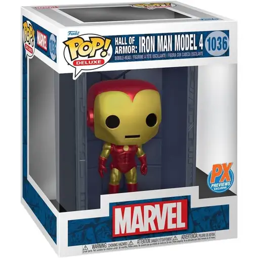 Figura Funko Pop! Deluxe Marvel Salón de Armaduras Iron Man Modelo 4 Modelo 1036