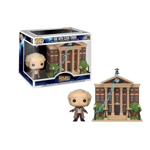 Figura Funko Pop! Town Regreso al Futuro Doc con Reloj de la Torre Modelo 15 | 46