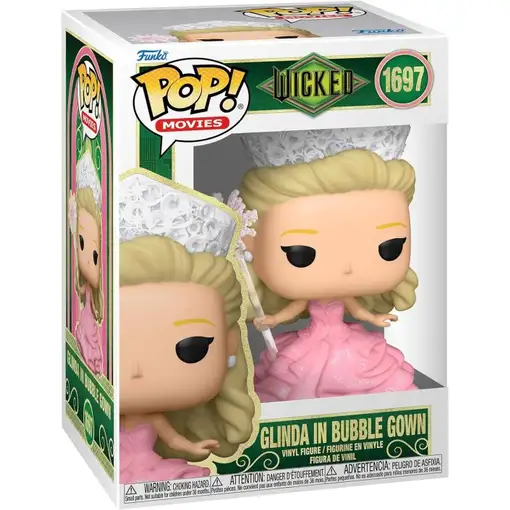Figura Funko Pop! Películas Wicked Glinda con Vestido de Burbujas Modelo 1697 | 7
