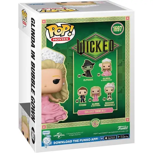 Figura Funko Pop! Películas Wicked Glinda con Vestido de Burbujas Modelo 1697 | 7