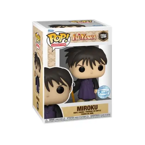 Figura Funko Pop! Animación Inuyasa Miroku Modelo 1594 | 77401 Edición Especial