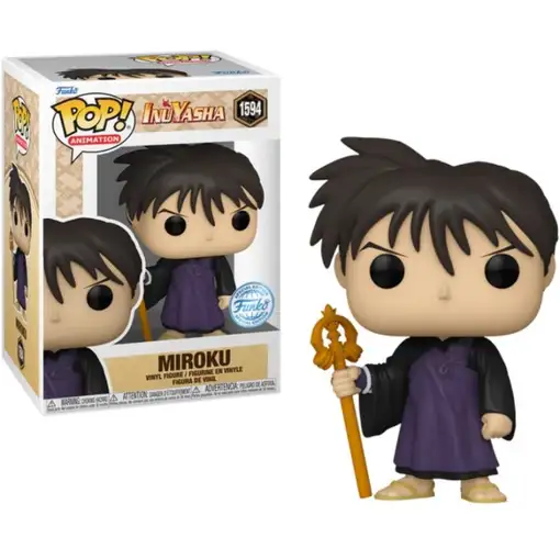 Figura Funko Pop! Animación Inuyasa Miroku Modelo 1594 | 77401 Edición Especial