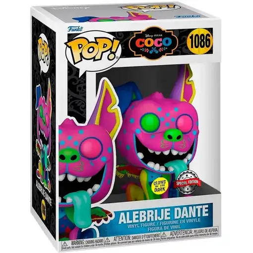 Figura Funko Pop! Disney Coco Dante Modelo 1086 | 58110 Edición Especial Brilla e