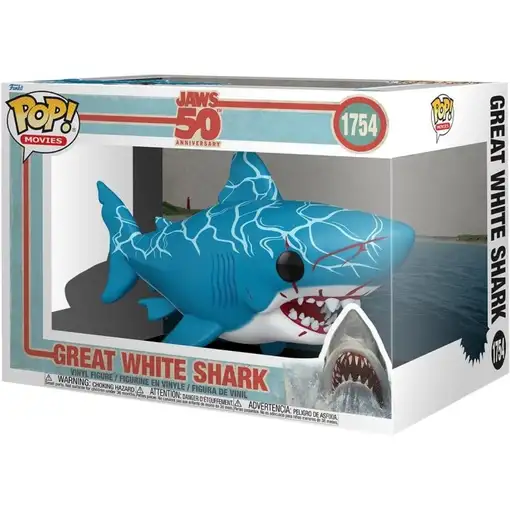 Figura Funko Pop! Películas Tiburón 50 Aniversario Gran Tiburón Blanco Modelo 175
