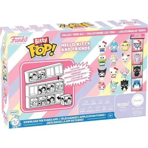 Pack de 4 Funko Bitty Pop! Sanrio Hello Kitty Modelo 85713