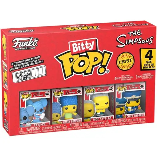 Pack de 4 Funko Bitty Pop! Los Simpsons Itchy Modelo 85708 Pack de 4 Funko Bitty Pop! Los Simpsons Itchy Modelo 85708