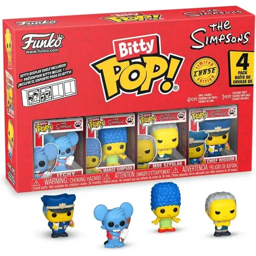 Pack de 4 Funko Bitty Pop! Los Simpsons Itchy Modelo 85708