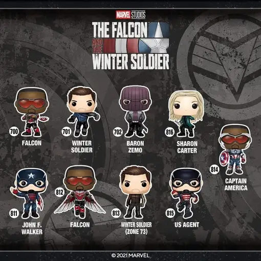 Funko Pop! Marvel El Halcón Y El Soldado De Invierno Agente De Estados Unidos Mod