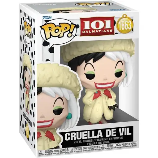 Figura Funko Pop! Disney 101 Dálmatas Cruella de Vil Modelo 1663 | 90259