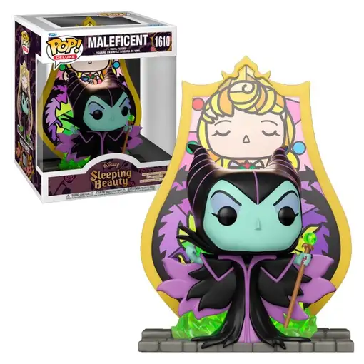 Figura Funko Pop! Deluxe Disney Bella Durmiente Maléfica con Vidriera Modelo 1610
