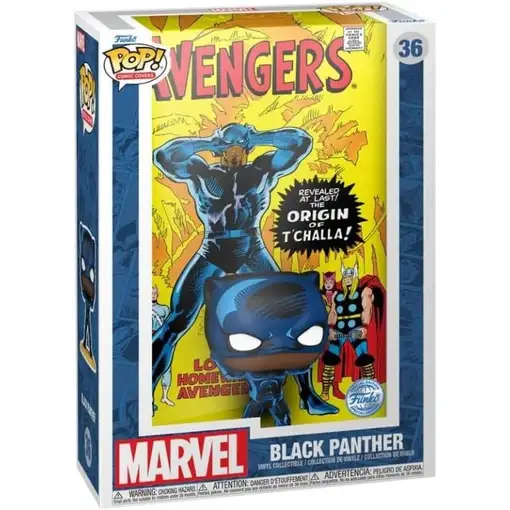 Figura Funko Pop! Comic Covers Marvel The Avengers Black Panther Modelo 36 | 7444