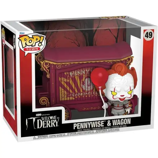 Figura Funko Pop! Películas It Welcome To Derry Pennywise con Carro Modelo 49 | 8