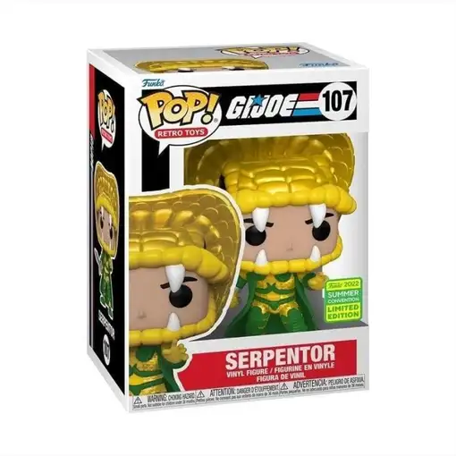 Figura Funko Pop! Juguetes Retro G.I. Joe Serpentor Modelo 107 | 65252 Edición Li