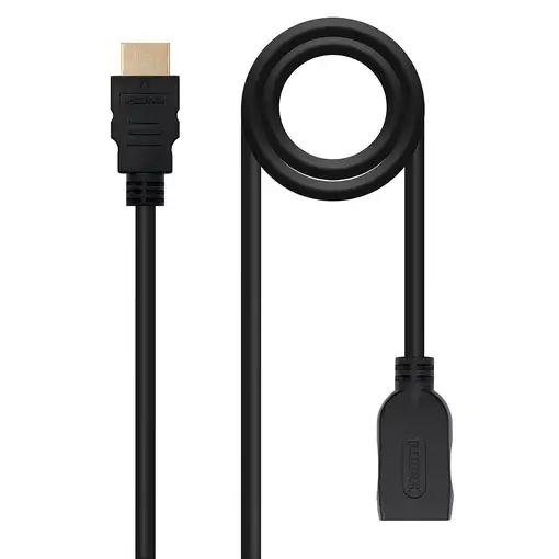 Nanocable Cable HDM 2.0 Prolongador A/M-A/H, Negro, 3 m