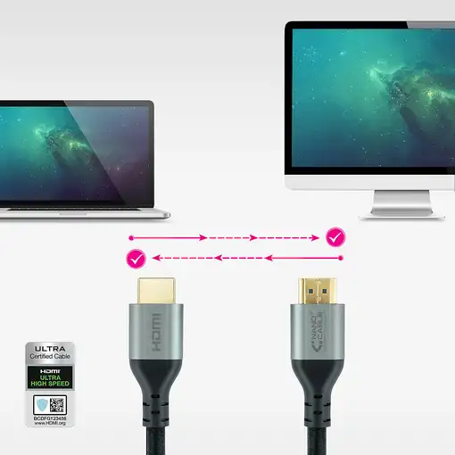 Nanocable Cable HDMI 2.1 Certificado ULTRA HIGH SPEED A/M-A/M, Negro, 3 m