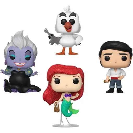 Figura Funko Pop! Pack Diamond Disney La Sirenita Ariel - Príncipe Eric - Úrsula