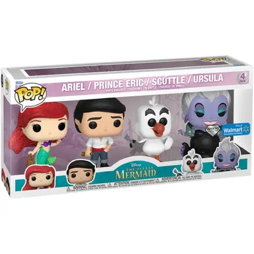 Figura Funko Pop! Pack Diamond Disney La Sirenita Ariel - Príncipe Eric - Úrsula