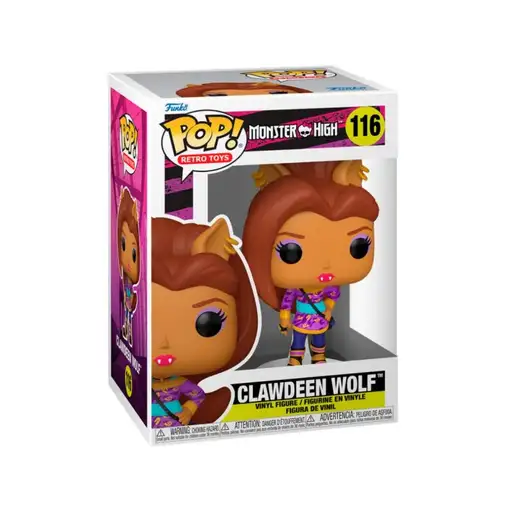 Figura Funko Pop! Juguetes Retro Monster High Clawdeen Wolf Modelo 116 | 67428