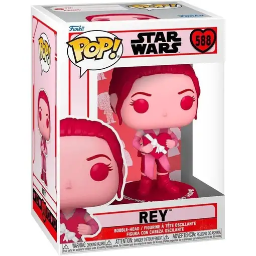 Figura Funko Pop! Star Wars Rey Modelo 588 | 67614 Edición Especial San Valentín