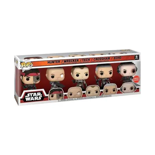 Figura Funko Pop! Star Wars Hunter | Wrecker | Tech | Crossair | Echo (The Bad B