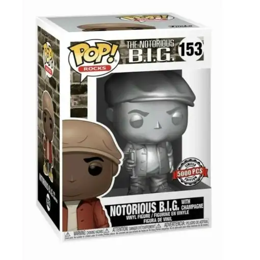 Figura Funko Pop! Rocks Notorious B.I.G. con Champán (Plateado) Modelo 153| 5769