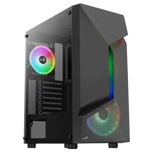 Aerocool SCAPEBKV3 Caja Gaming ATX Frontal RGB LED Cristal Templado 3xVentiladores