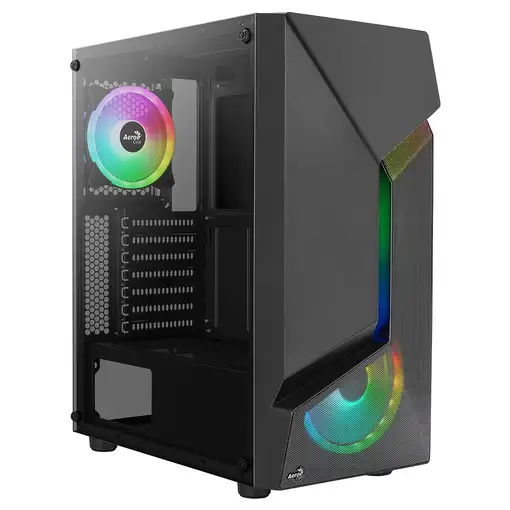 Aerocool SCAPEBKV3 Caja Gaming ATX Frontal RGB LED Cristal Templado 3xVentiladores