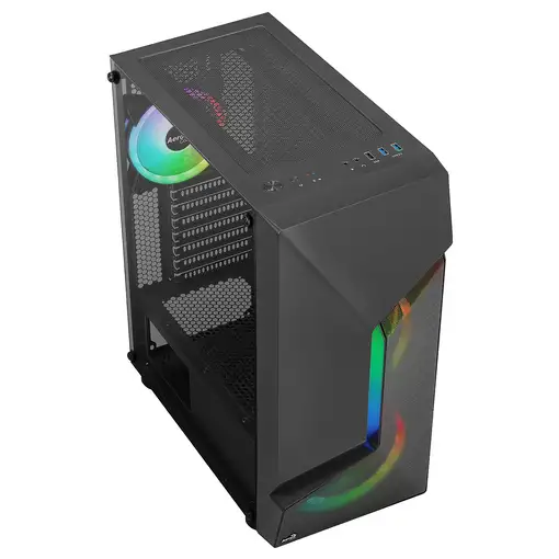 Aerocool SCAPEBKV3 Caja Gaming ATX Frontal RGB LED Cristal Templado 3xVentiladores