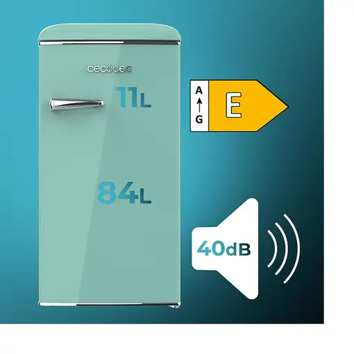 Cecotec Bolero CoolMarket TT Origin 95 nevera combi Independiente 95 L Verde